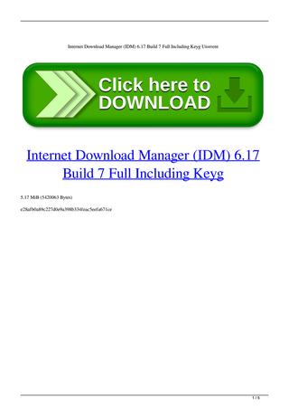 Internet download manager 617 full version free download torrent software